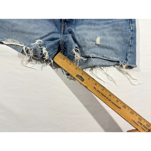 Levi's 501 Original Womens High-Rise Distressed Jean Denim Cut Off Shorts Sz 28 - Picture 5 of 12